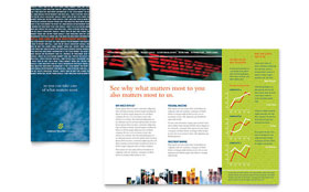 Investment Securities Company Trifold Brochure Template - Word, Publisher, InDesign, Illustrator, Pages, QuarkXPress, CorelDraw