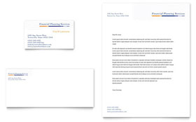 Financial Consultant Business Card & Letterhead Template - Word, Publisher, InDesign, Illustrator, Pages, QuarkXPress, CorelDraw