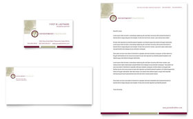 Financial Consulting Business Card & Letterhead Template - Word, Publisher, InDesign, Illustrator, Pages, QuarkXPress, CorelDraw