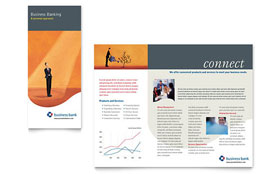 Business Bank Trifold Brochure Template - Word, Publisher, InDesign, Illustrator, Pages, QuarkXPress, CorelDraw