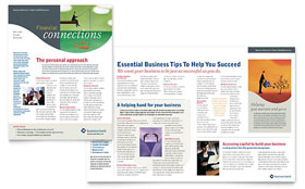 Business Bank Newsletter Template - Word, Publisher, InDesign, Illustrator, Pages, QuarkXPress, CorelDraw