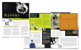 Wealth Management Services Newsletter Template - Word, Publisher, InDesign, Illustrator, Pages, QuarkXPress, CorelDraw