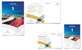Car Insurance Company Postcard Template - Word, Publisher, InDesign, Illustrator, Pages, QuarkXPress, CorelDraw