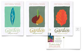Garden & Landscape Design Postcard Template - Word, Publisher, InDesign, Illustrator, Pages, QuarkXPress, CorelDraw