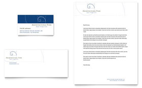 Architectural Firm Business Card & Letterhead Template - Word, Publisher, InDesign, Illustrator, Pages, QuarkXPress, CorelDraw