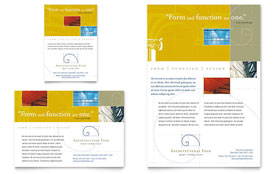 Architectural Firm Flyer & Ad Template - Word, Publisher, InDesign, Illustrator, Pages, QuarkXPress, CorelDraw