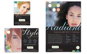 Beauty & Hair Salon Flyer & Ad Template - Word, Publisher, InDesign, Illustrator, Pages, QuarkXPress, CorelDraw