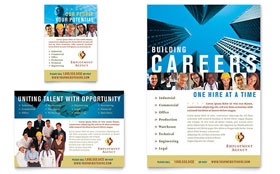Employment Agency & Jobs Fair Flyer & Ad Template - Word, Publisher, InDesign, Illustrator, Pages, QuarkXPress, CorelDraw