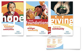 Community Non Profit Postcard Template - Word, Publisher, InDesign, Illustrator, Pages, QuarkXPress, CorelDraw