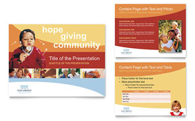 Community Non Profit Presentation Template - PowerPoint