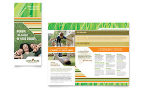 Lawn Care & Mowing Trifold Brochure Template - Word, Publisher, InDesign, Illustrator, Pages, QuarkXPress, CorelDraw