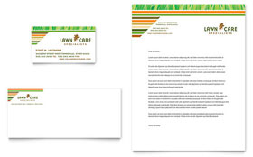 Lawn Care & Mowing Business Card & Letterhead Template - Word, Publisher, InDesign, Illustrator, Pages, QuarkXPress, CorelDraw