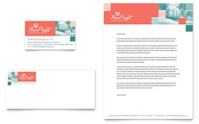 Non Profit Association for Children Business Card & Letterhead Template - Word, Publisher, InDesign, Illustrator, Pages, QuarkXPress, CorelDraw