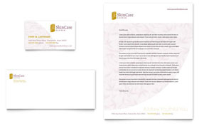 Skin Care Clinic Business Card & Letterhead Template - Word, Publisher, InDesign, Illustrator, Pages, QuarkXPress, CorelDraw