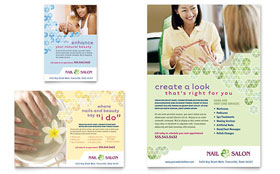 Nail Salon Flyer & Ad Template - Word, Publisher, InDesign, Illustrator, Pages, QuarkXPress, CorelDraw