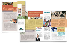 Realtor & Real Estate Agency Newsletter Template - Word, Publisher, InDesign, Illustrator, Pages, QuarkXPress, CorelDraw
