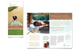 Health & Beauty Spa Trifold Brochure Template - Word, Publisher, InDesign, Illustrator, Pages, QuarkXPress, CorelDraw