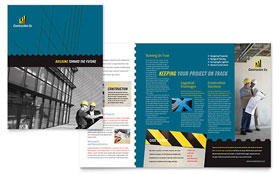 Industrial & Commercial Construction Brochure Template - Word, Publisher, InDesign, Illustrator, Pages, QuarkXPress, CorelDraw