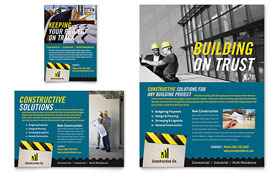 Industrial & Commercial Construction Flyer & Ad Template - Word, Publisher, InDesign, Illustrator, Pages, QuarkXPress, CorelDraw