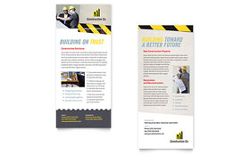 Industrial & Commercial Construction Rack Card Template - Word, Publisher, InDesign, Illustrator, Pages, QuarkXPress, CorelDraw