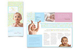 Infant Care & Babysitting Trifold Brochure Template - Word, Publisher, InDesign, Illustrator, Pages, QuarkXPress, CorelDraw