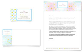 Infant Care & Babysitting Business Card & Letterhead Template - Word, Publisher, InDesign, Illustrator, Pages, QuarkXPress, CorelDraw