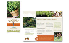 Landscape & Garden Store Trifold Brochure Template - Word, Publisher, InDesign, Illustrator, Pages, QuarkXPress, CorelDraw