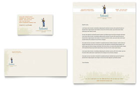 Landscape & Garden Store Business Card & Letterhead Template - Word, Publisher, InDesign, Illustrator, Pages, QuarkXPress, CorelDraw