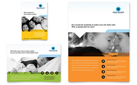 Home Security Systems Flyer & Ad Template - Word, Publisher, InDesign, Illustrator, Pages, QuarkXPress, CorelDraw