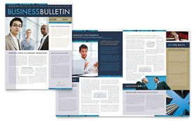 Small Business Consulting Newsletter Template - Word, Publisher, InDesign, Illustrator, Pages, QuarkXPress, CorelDraw
