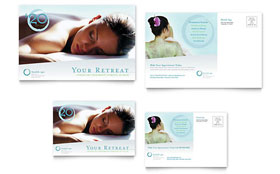 Day Spa & Resort Postcard Template - Word, Publisher, InDesign, Illustrator, Pages, QuarkXPress, CorelDraw