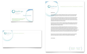 Day Spa & Resort Business Card & Letterhead Template - Word, Publisher, InDesign, Illustrator, Pages, QuarkXPress, CorelDraw
