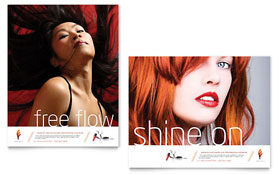 Hair Stylist & Salon Poster Template - Word, Publisher, InDesign, Illustrator, Pages, QuarkXPress, CorelDraw
