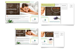 Day Spa Postcard Template - Word, Publisher, InDesign, Illustrator, Pages, QuarkXPress, CorelDraw