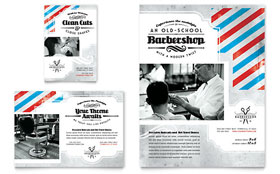 Barbershop Flyer & Ad Template - Word, Publisher, InDesign, Illustrator, Pages, QuarkXPress, CorelDraw