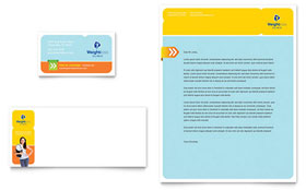 Weight Loss Clinic Business Card & Letterhead Template - Word, Publisher, InDesign, Illustrator, Pages, QuarkXPress, CorelDraw