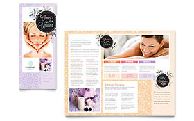 Massage Trifold Brochure Template - Word, Publisher, InDesign, Illustrator, Pages, QuarkXPress, CorelDraw