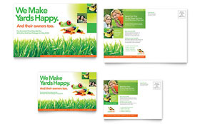 Lawn Maintenance Postcard Template - Word, Publisher, InDesign, Illustrator, Pages, QuarkXPress, CorelDraw