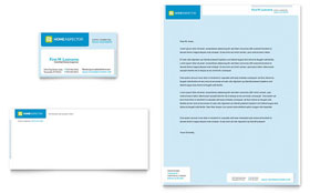 Home Inspection & Inspector Business Card & Letterhead Template - Word, Publisher, InDesign, Illustrator, Pages, QuarkXPress, CorelDraw