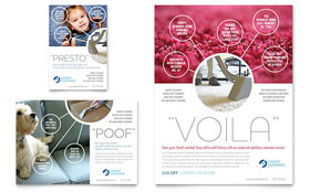 Carpet Cleaners Flyer & Ad Template - Word, Publisher, InDesign, Illustrator, Pages, QuarkXPress, CorelDraw