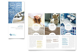 Carpet Cleaners Trifold Brochure Template - Word, Publisher, InDesign, Illustrator, Pages, QuarkXPress, CorelDraw
