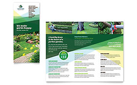 Landscaper Trifold Brochure Template - Word, Publisher, InDesign, Illustrator, Pages, QuarkXPress, CorelDraw