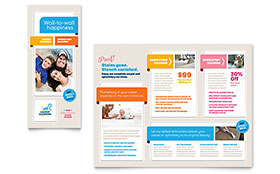 Carpet Cleaning Trifold Brochure Template - Word, Publisher, InDesign, Illustrator, Pages, QuarkXPress, CorelDraw