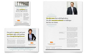 Attorney Flyer & Ad Template - Word, Publisher, InDesign, Illustrator, Pages, QuarkXPress, CorelDraw