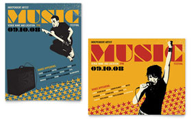 Live Music Festival Event Poster Template - Word, Publisher, InDesign, Illustrator, Pages, QuarkXPress, CorelDraw