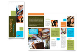 Arts Council & Education Trifold Brochure Template - Word, Publisher, InDesign, Illustrator, Pages, QuarkXPress, CorelDraw