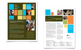 Arts Council & Education Datasheet Template - Word, Publisher, InDesign, Illustrator, Pages, QuarkXPress, CorelDraw