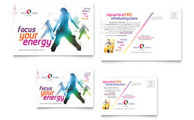 Dance Studio Postcard Template - Word, Publisher, InDesign, Illustrator, Pages, QuarkXPress, CorelDraw