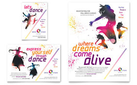 Dance Studio Flyer & Ad Template - Word, Publisher, InDesign, Illustrator, Pages, QuarkXPress, CorelDraw