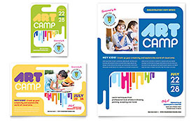 Kids Art Camp Flyer & Ad Template - Word, Publisher, InDesign, Illustrator, Pages, QuarkXPress, CorelDraw